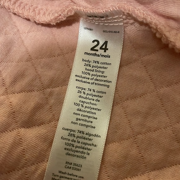 Carter’s 24 month zip up jacket for a baby girl. - Picture 6 of 6